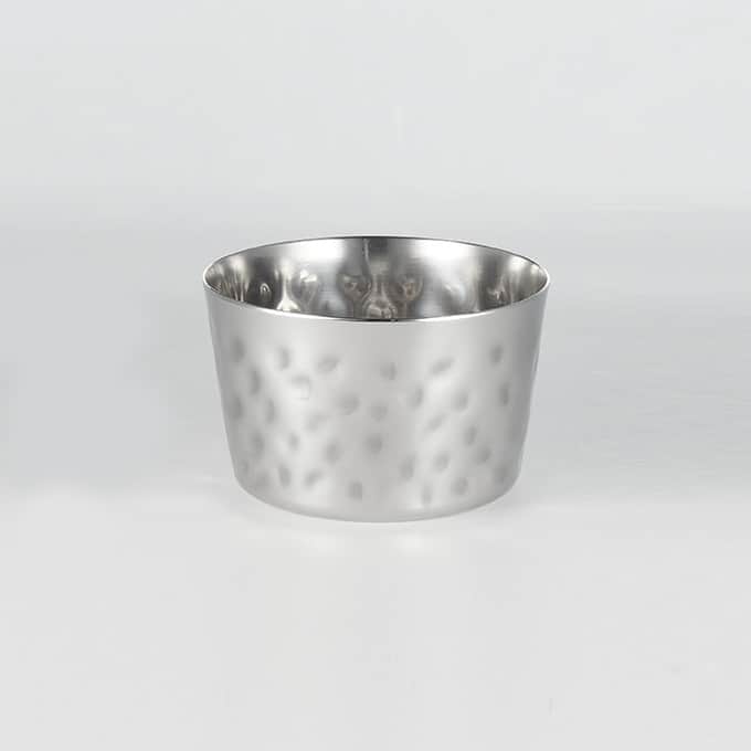 7 oz. Mini Hammered Stainless Steel Fry Cup