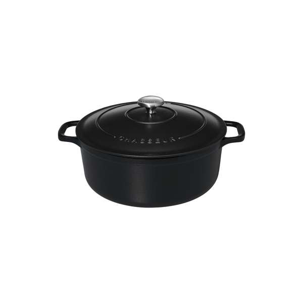 Chasseur Cast Iron Black Casserole 4.23 Qt - 12.6'' x 9.7"