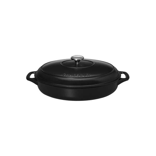 Chasseur Cast Iron Black Casserole 6.34 Qt