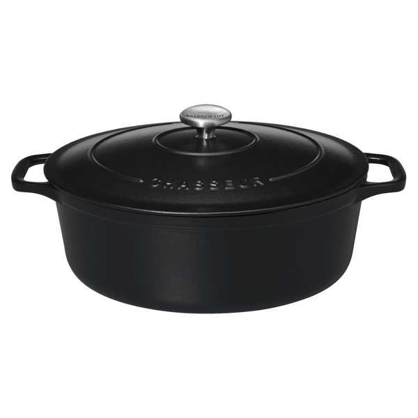 Chasseur Cast Iron Black Casserole 4.23 Qt - 13 2/3" x 8 1/2"