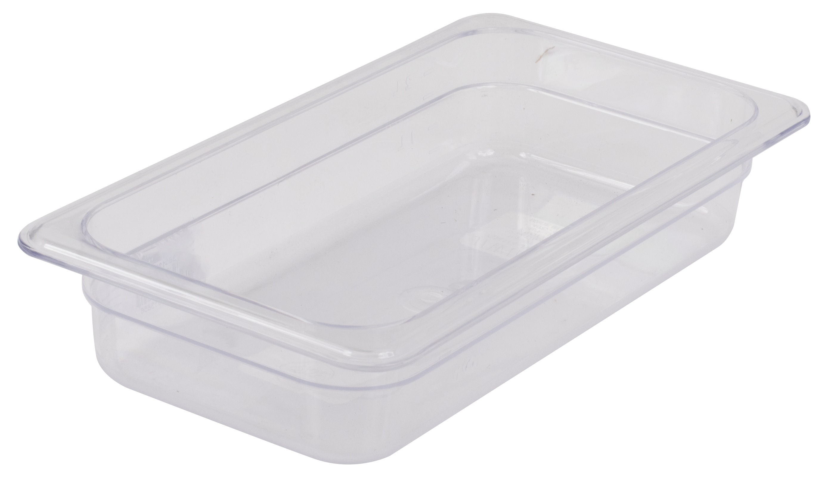 Food Pan, 1/3 Size, 2.5"D, Clear, Polycarbonate