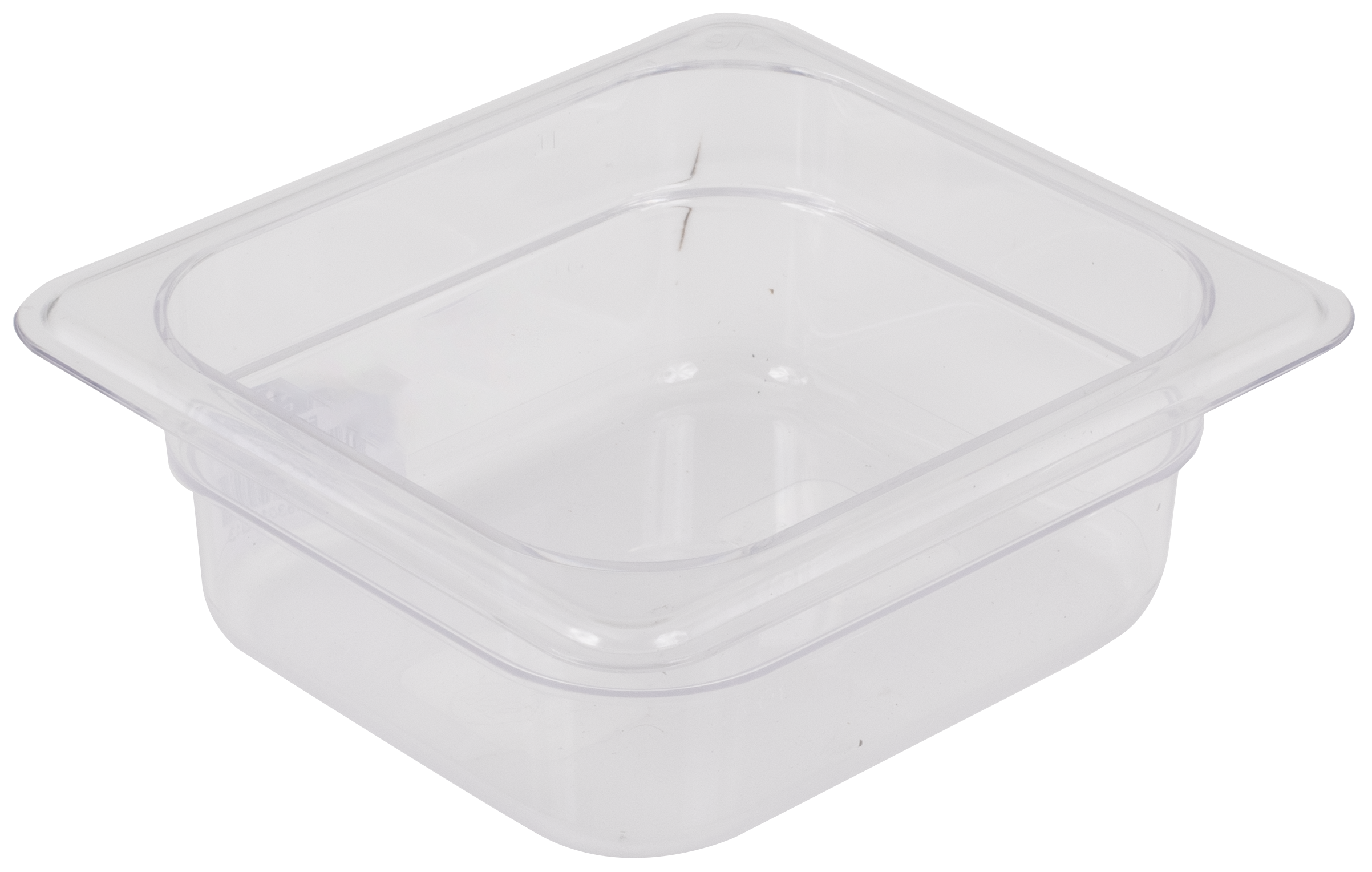 Food Pan, 1/6 Size, 2.5"D, Clear, Polycarbonate