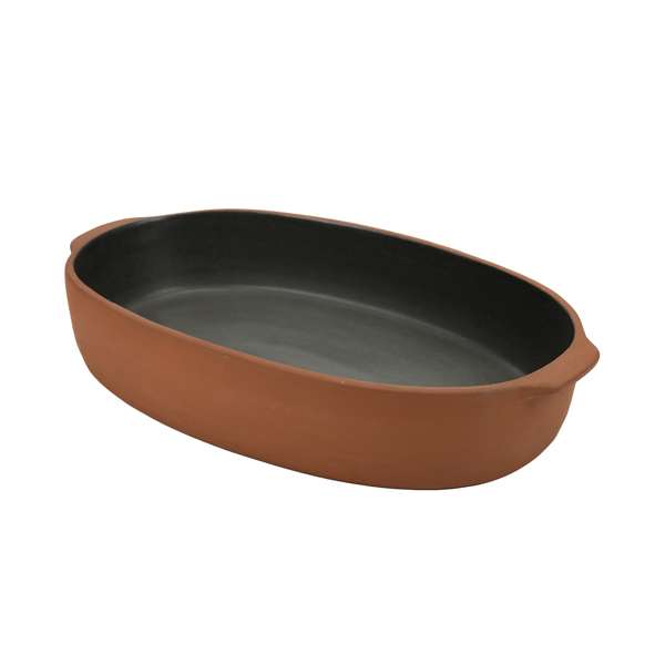 Maria Portugal 40 oz. Oval Baker, Terra Grey