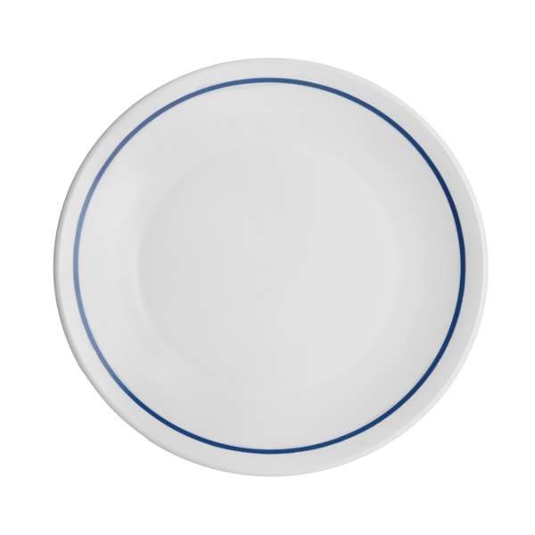 Santa Anita Blue Band 11in Stoneware Coupe Plate