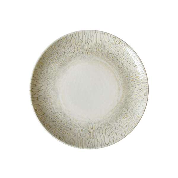 Papillon Beige Coupe Plate (D:10.625'')