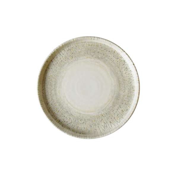Papillon Beige Walled Plate (D:8.25'')