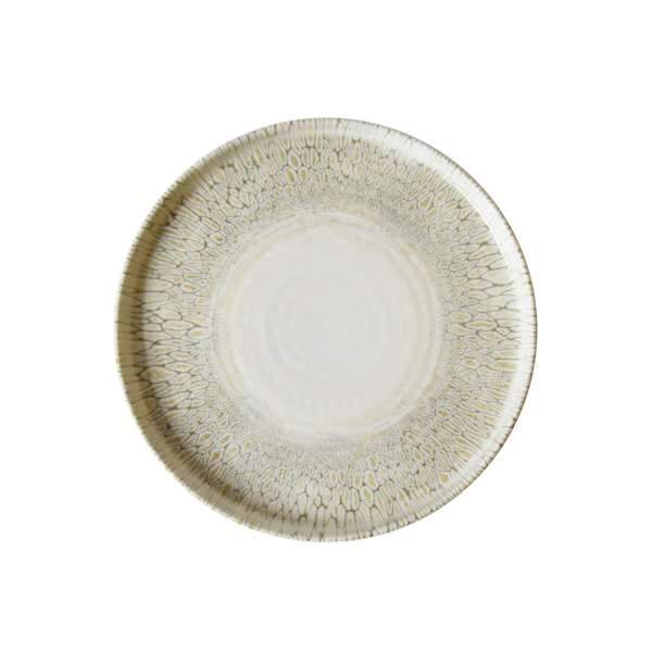 Papillon Beige Walled Plate (D:10.25'')