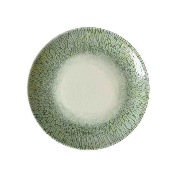 Papillon Green Coupe Plate (D:8.5'')