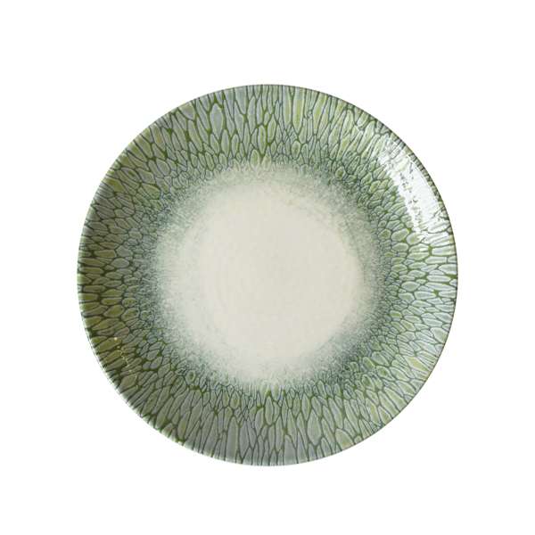 Papillon Green Coupe Plate (D:9.0'')