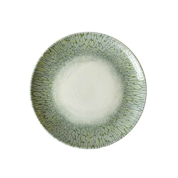 Papillon Green Coupe Plate (D:10.625'')