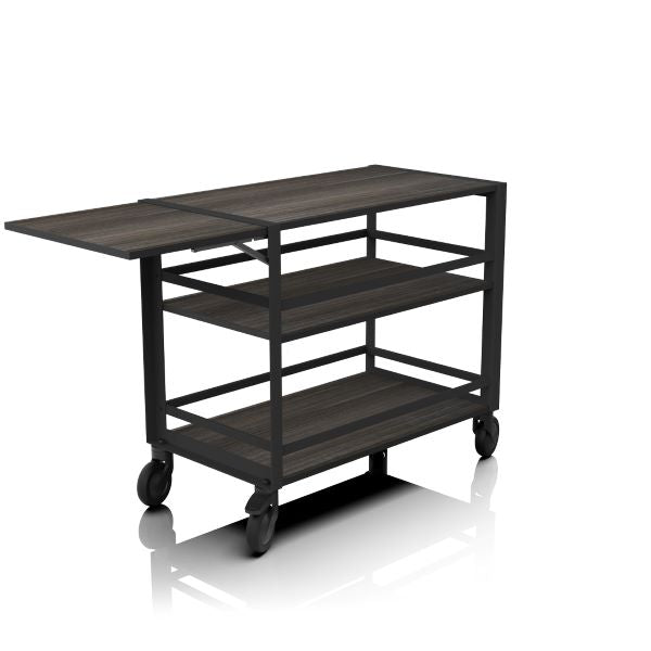 Abert 54.3" Industrial Trolley with Folding Shelf