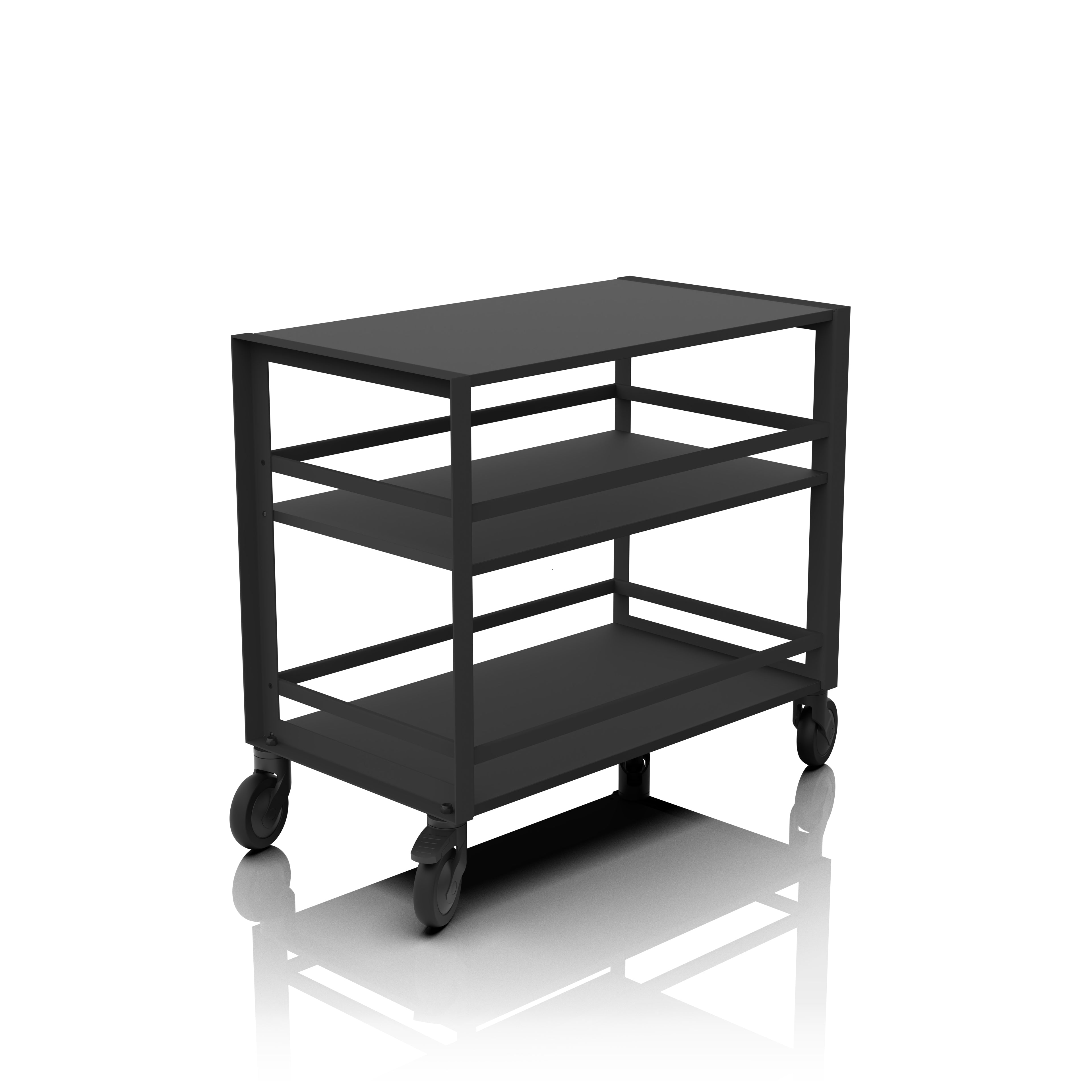 Abert 35" x 19.6" Industrial Black Trolley