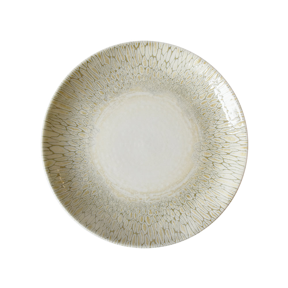 Papillon Beige Coupe Plate 11.25"