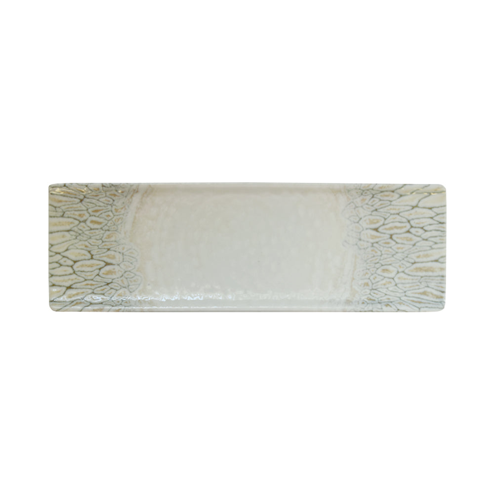 Papillon Beige Rectangle Tray 13" x 4.25"