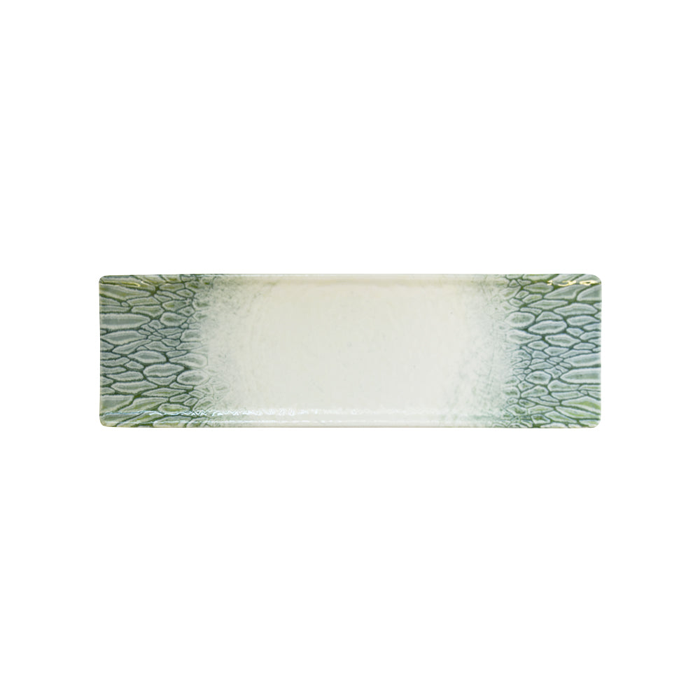 Papillon Green Rectangle Tray 11.25" x 3.5"