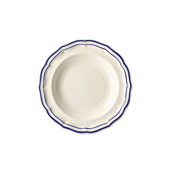 Gien 8.875" Filet Cobalt Rim Soup Plate