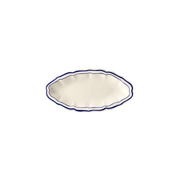 Gien 8.0 Oz Filet Cobalt Pickle Dish