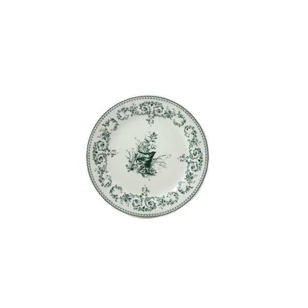 Gien 5.0625" Les Depareillees Vert Oiseau Coaster Plate