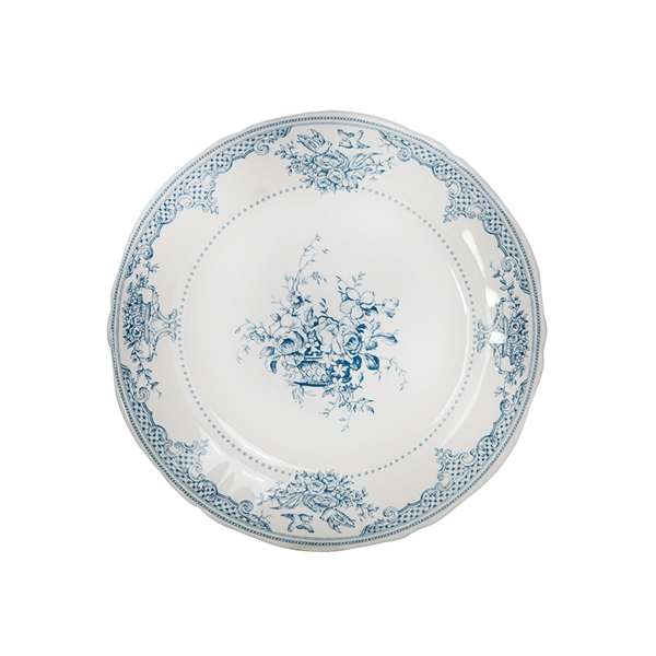 Gien 10.75" Les Depareilless Bleu Fleurs Dinner Plate