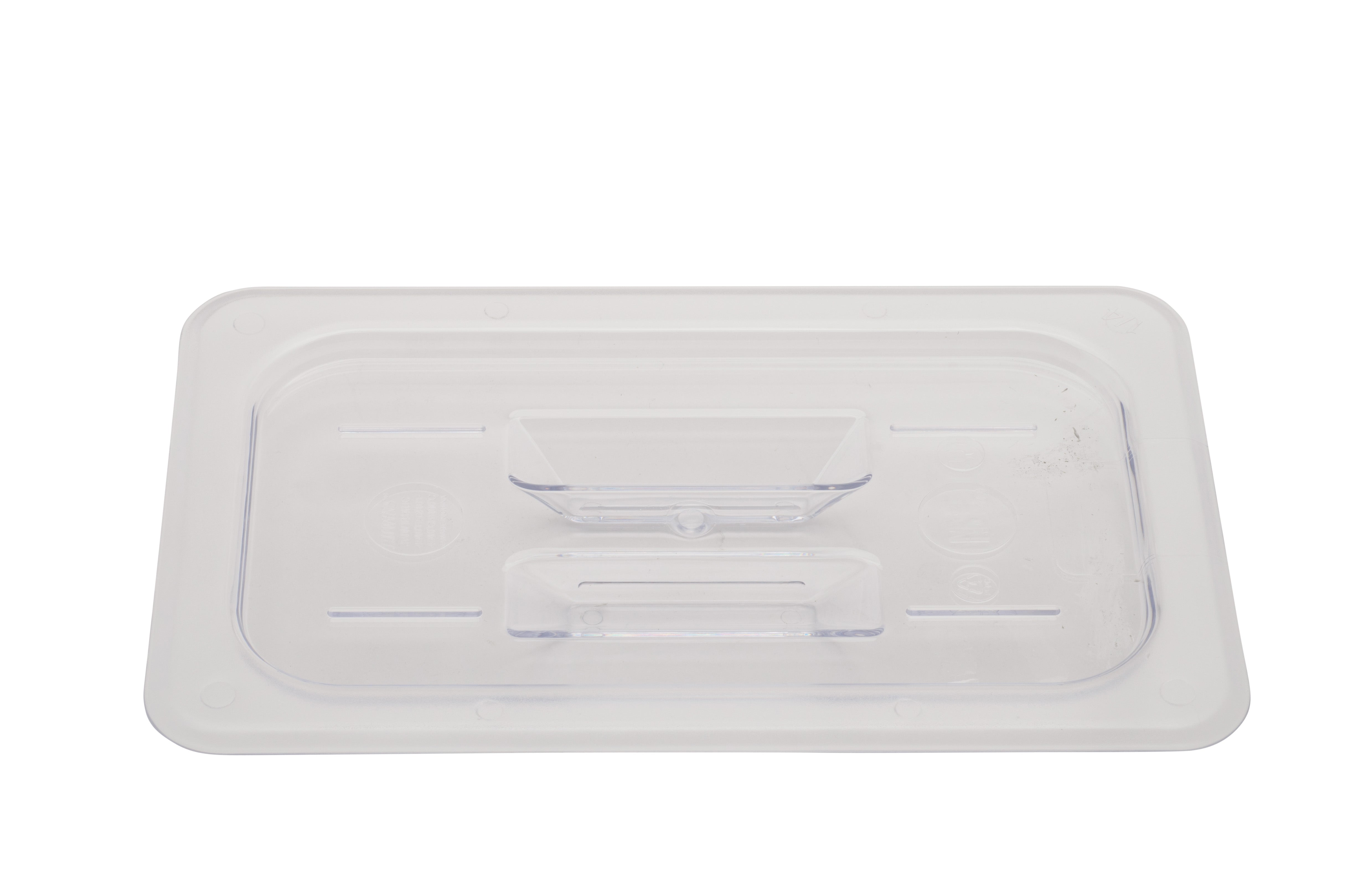 Lid for Food Pan 1/3 Size Clear Notched Cover, Polycarbonate
