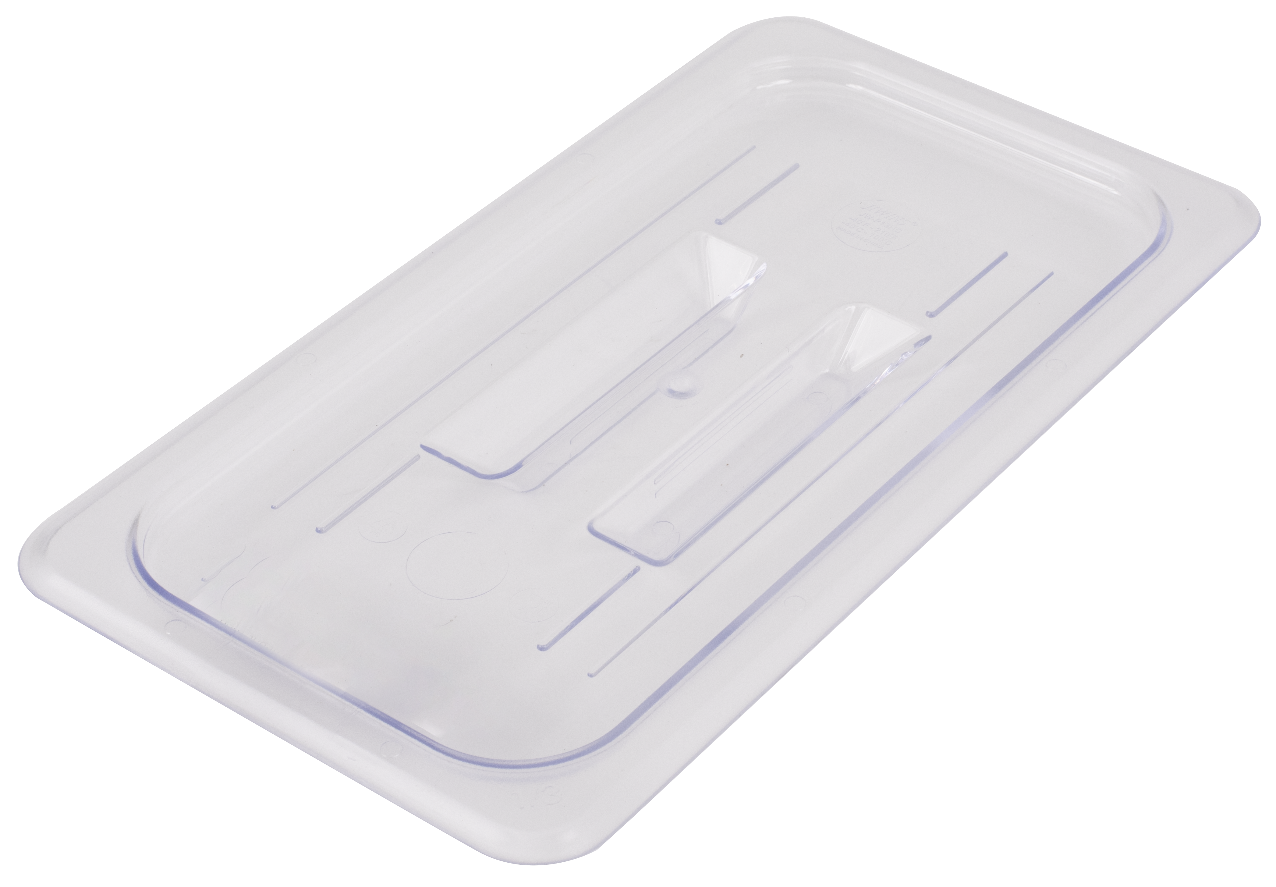 Lid for Food Pan 1/3 Size Solid Cover, Clear, Polycarbonate