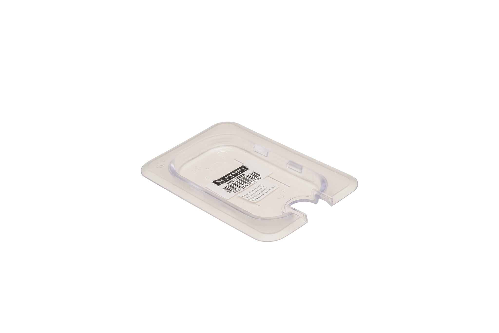Lid for Food Pan 1/9 Size Clear Notched Cover, Polycarbonate
