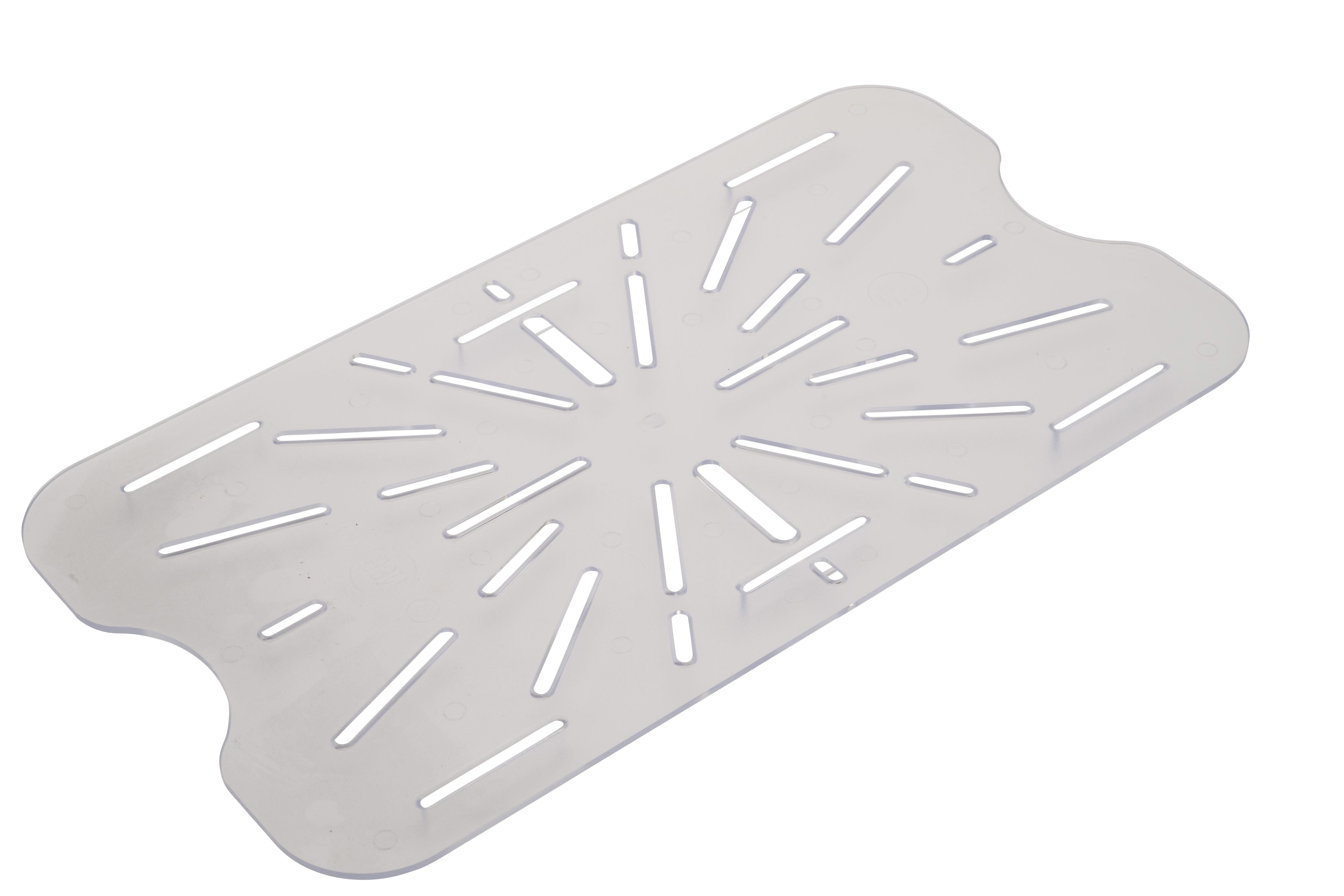 Drain Shelf for Food Pan Full Size, Clear, Polycarbonate