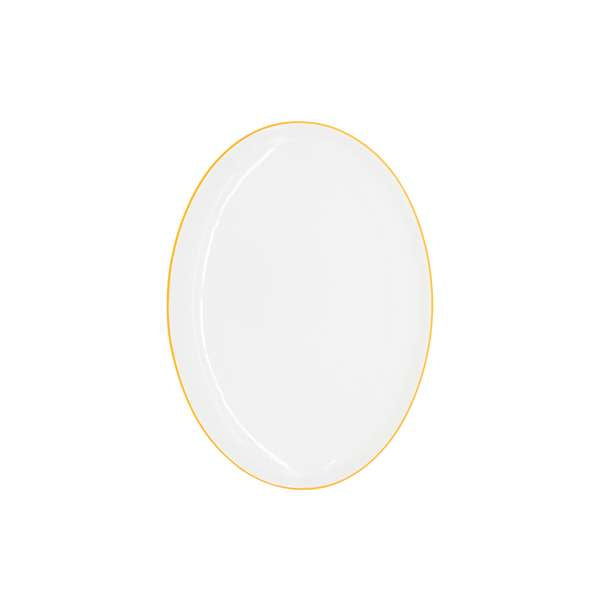 12.25" x 8.875" Candour Coupes Marigold Oval Platter