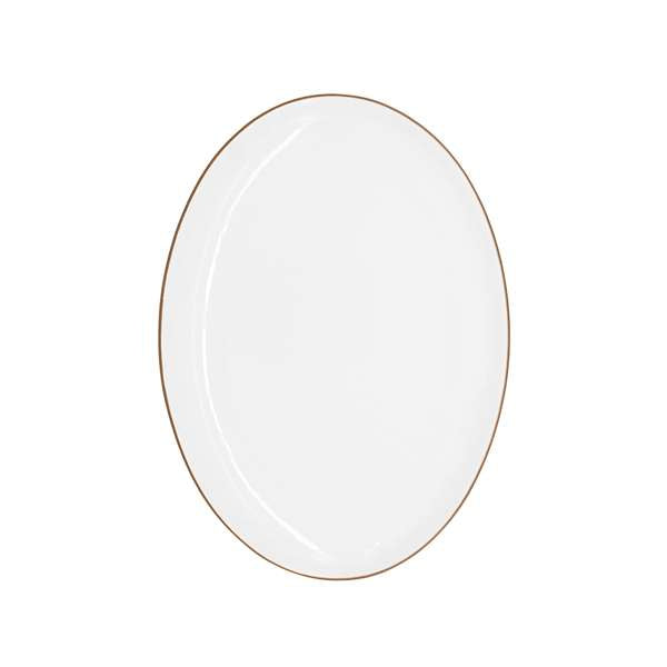 14.25" x 10" Candour Coupes Umber Oval Platter