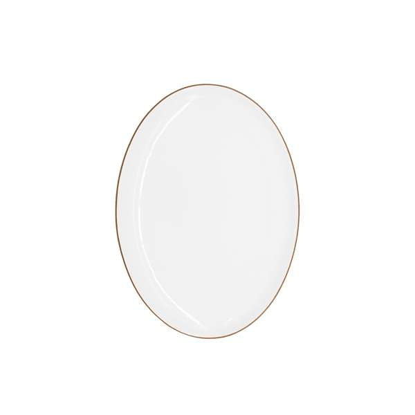 12.25" x 8.875" Candour Coupes Umber Oval Platter