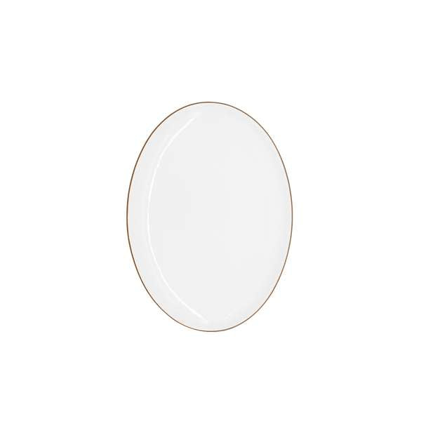 10.375" x 7.375" Candour Coupes Umber Oval Platter