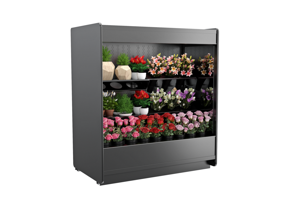 Allure Self-Service Refrigerated Straight Open Upright Merchandiser, 74"W x 43-1/4"D x 84-3/4"H
