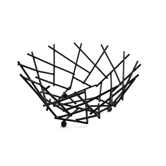 8" x 3-5/8" Thatch Basket, Black