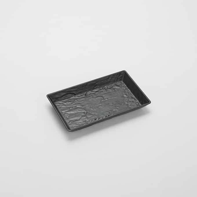 12"L x 7"W  Rectangular Melamine Tray, Black