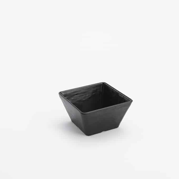Faux Slate 23 oz. Square Melamine Bowl, Black