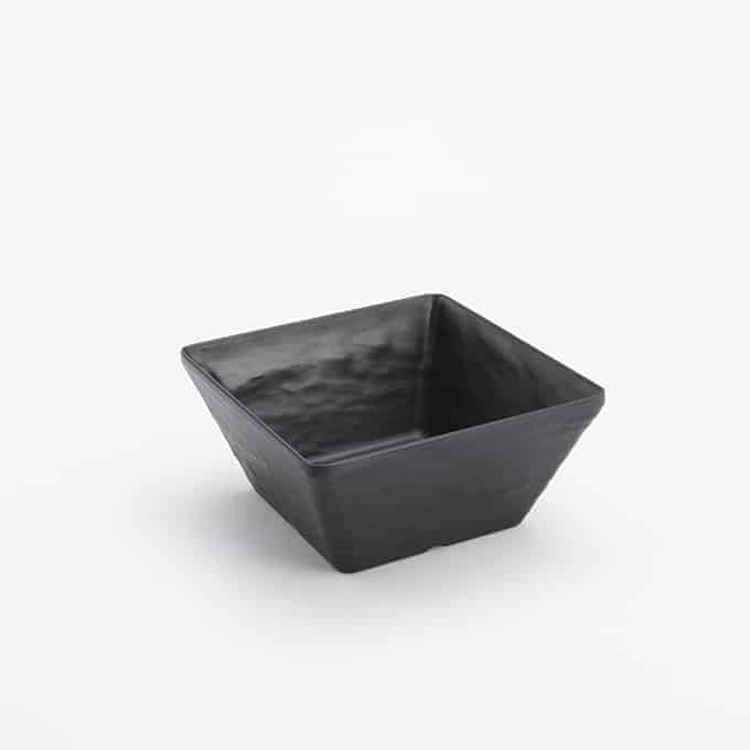 Faux Slate 58 oz. Square Melamine Bowl, Black