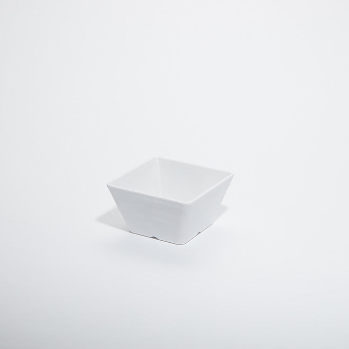 23 oz. White Faux Slate Square Melamine Serving Bowl