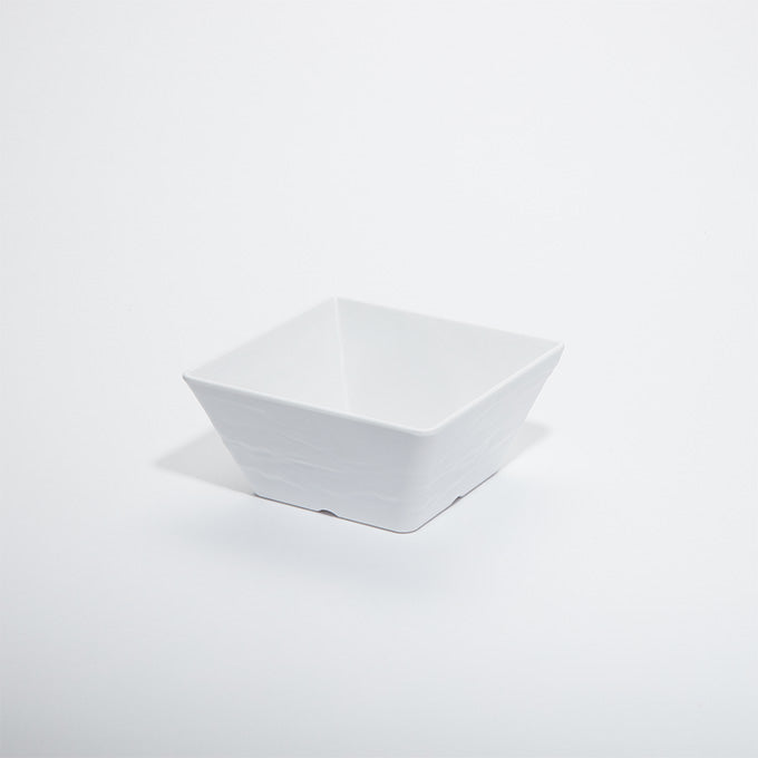 58 oz. White Faux Slate Square Melamine Serving Bowl