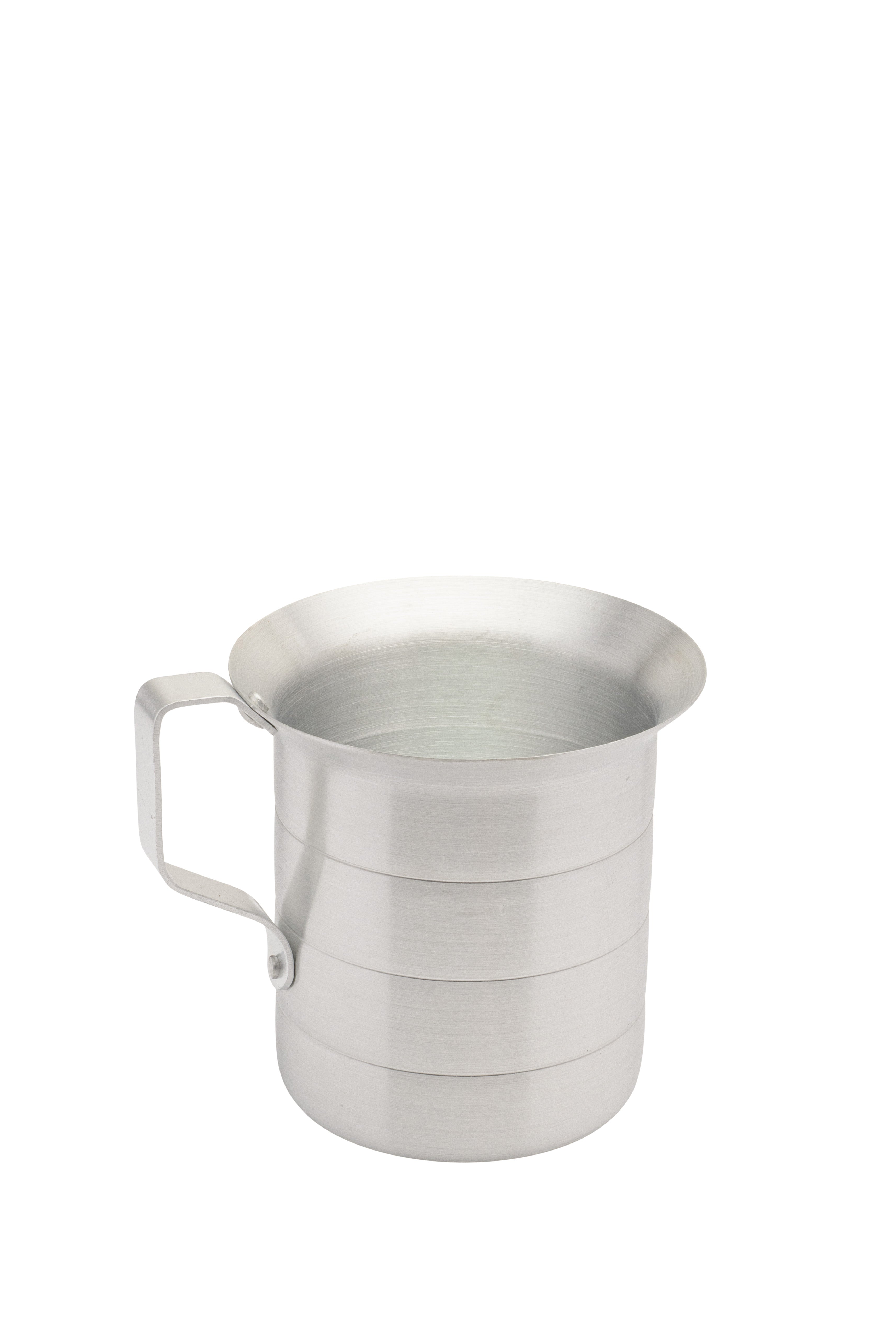 Graduated Measuring Cup, Aluminum, 1 qt., Liter & Quart Markings