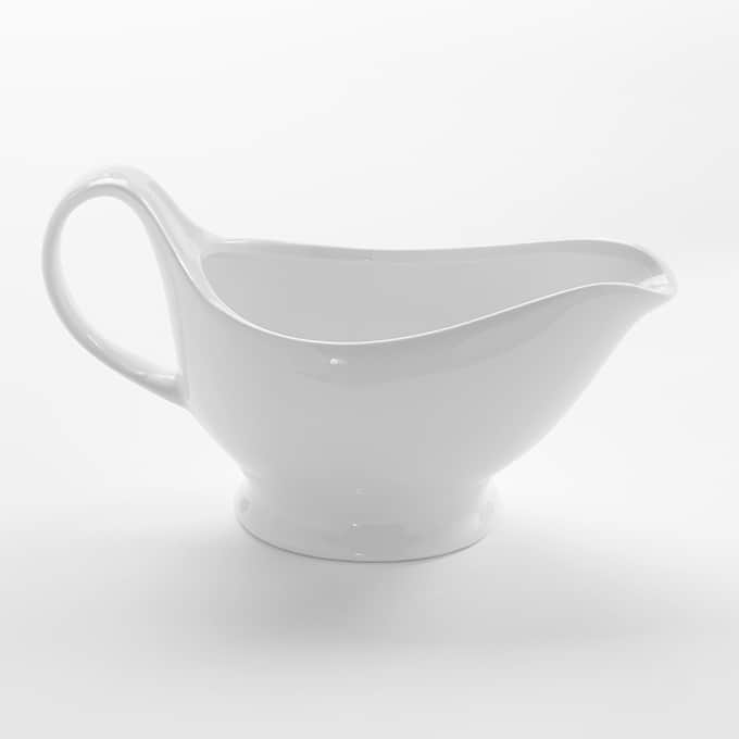 Gravy Boat, 16 oz., Porcelain, White