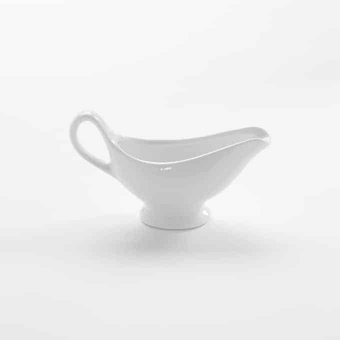 Gravy Boat, 3 oz., Porcelain, White