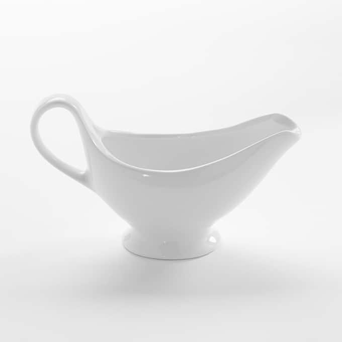 Gravy Boat, 9 oz., Porcelain, White