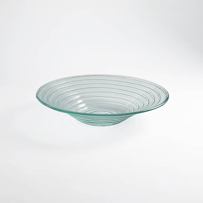 Glacier™ Round Bowl, 98 oz., Recycled Glass, Green