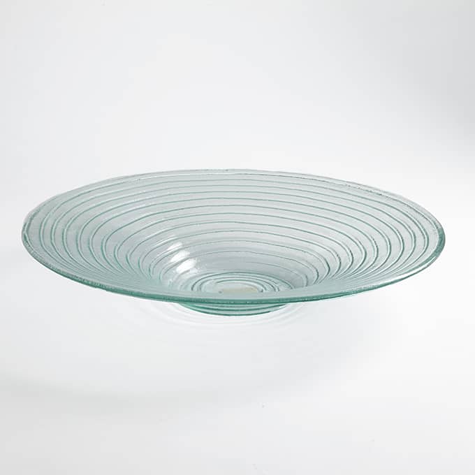 Glacier™ Round Bowl, 128 oz., Recycled Glass, Green