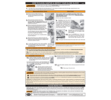 Wall Chart, Cleaning, Sanitizing and Inspection, laminated, 