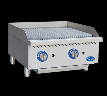 Gas Charbroiler, char rock, countertop, 24