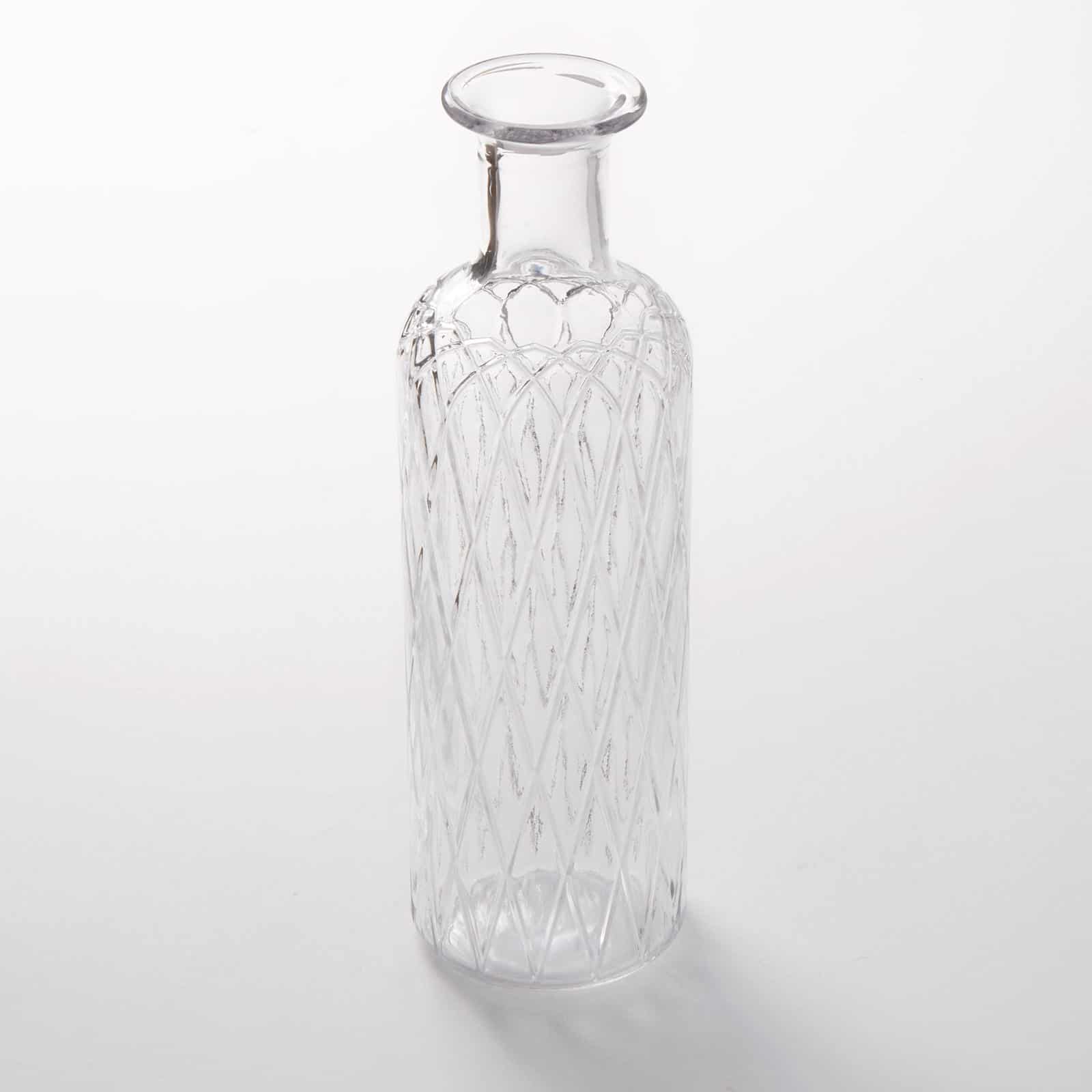 Glass Water Bottle/Carafe, 28 oz., Diamond Etched