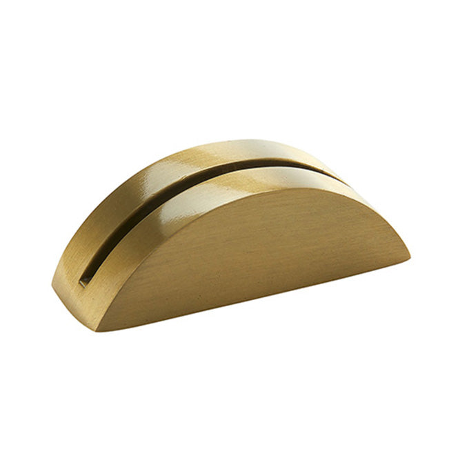 Card Holder, Cast Aluminum, Half Moon, Gold