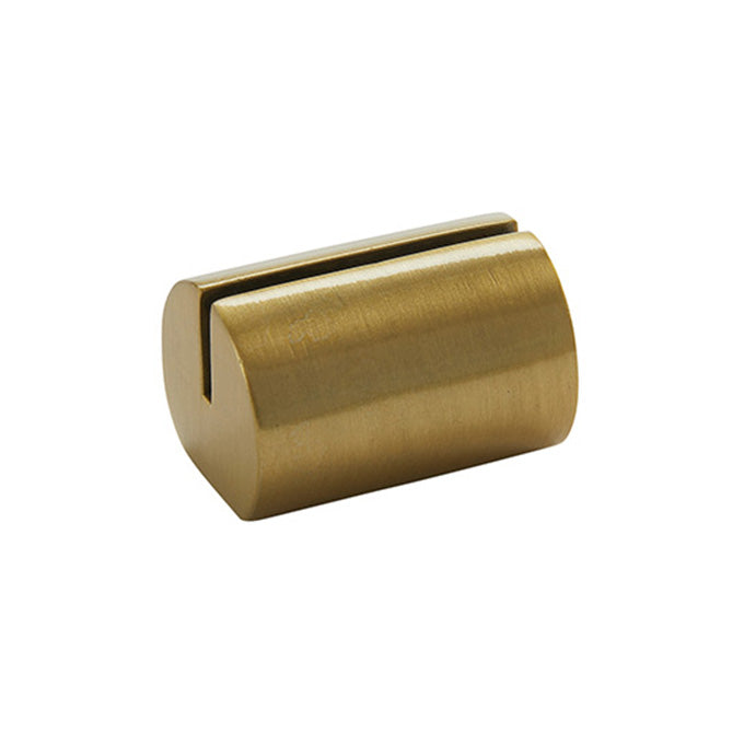 Card Holder, Cast Aluminum, Cylinder, Gold