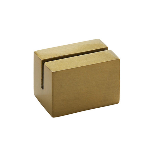 Card Holder, Cast Aluminum, Rectangular, Gold